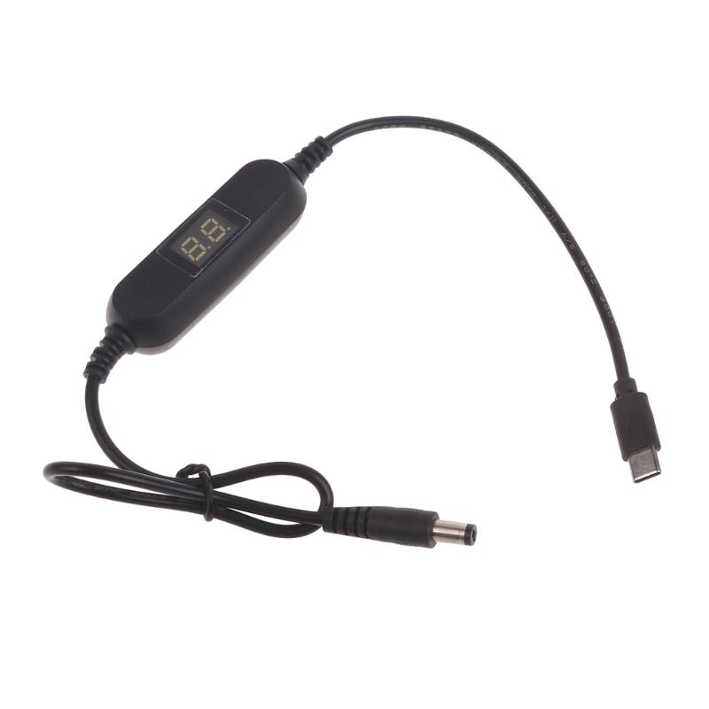 USB C Type C 5V to 1.2V 3V 4.5V 6V 7.5V 9V 12V 2.5mm/3.5mm/4.0mm/5.5mm Adjustable Voltage Cable Step Up Down Converter Cord