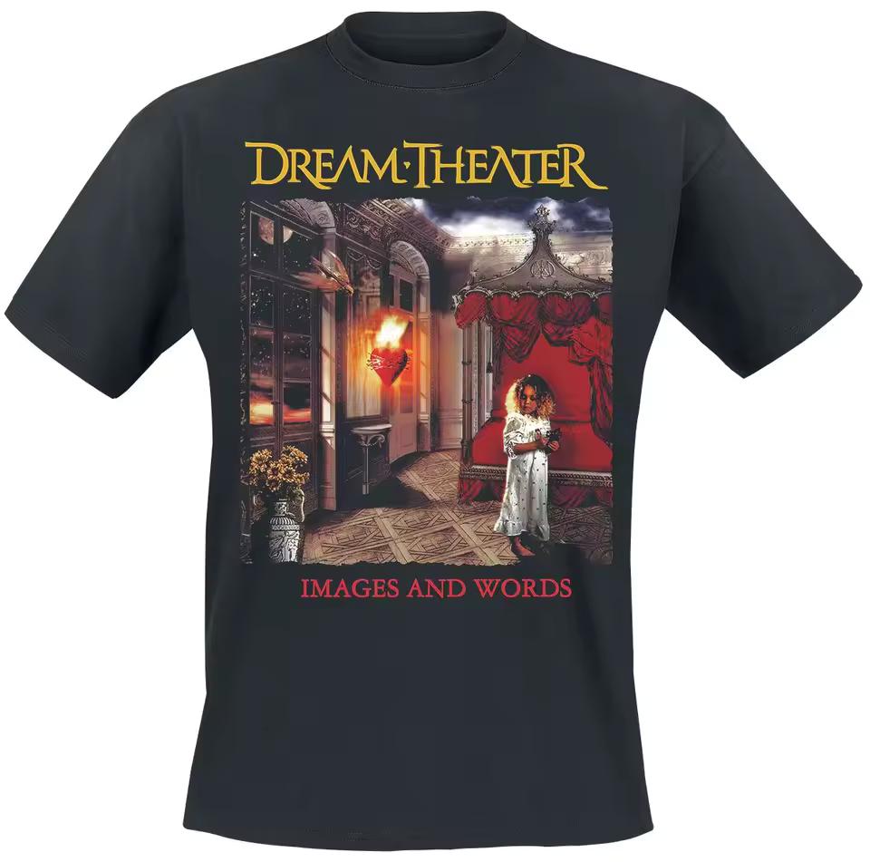 Dream Theater Images and Words Tee, Progressive Metal T-Shirt with Full Album Cover Art & Gold Logo, Dream Theater Fan Merch