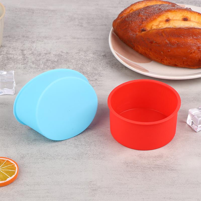 1 шт. 4-дюймовые силиконовые мини-формы для торта, круглая форма для выпечки, самодельная антипригарная силиконовая форма для выпечки, форма для выпечки, многоразовые формы для торта