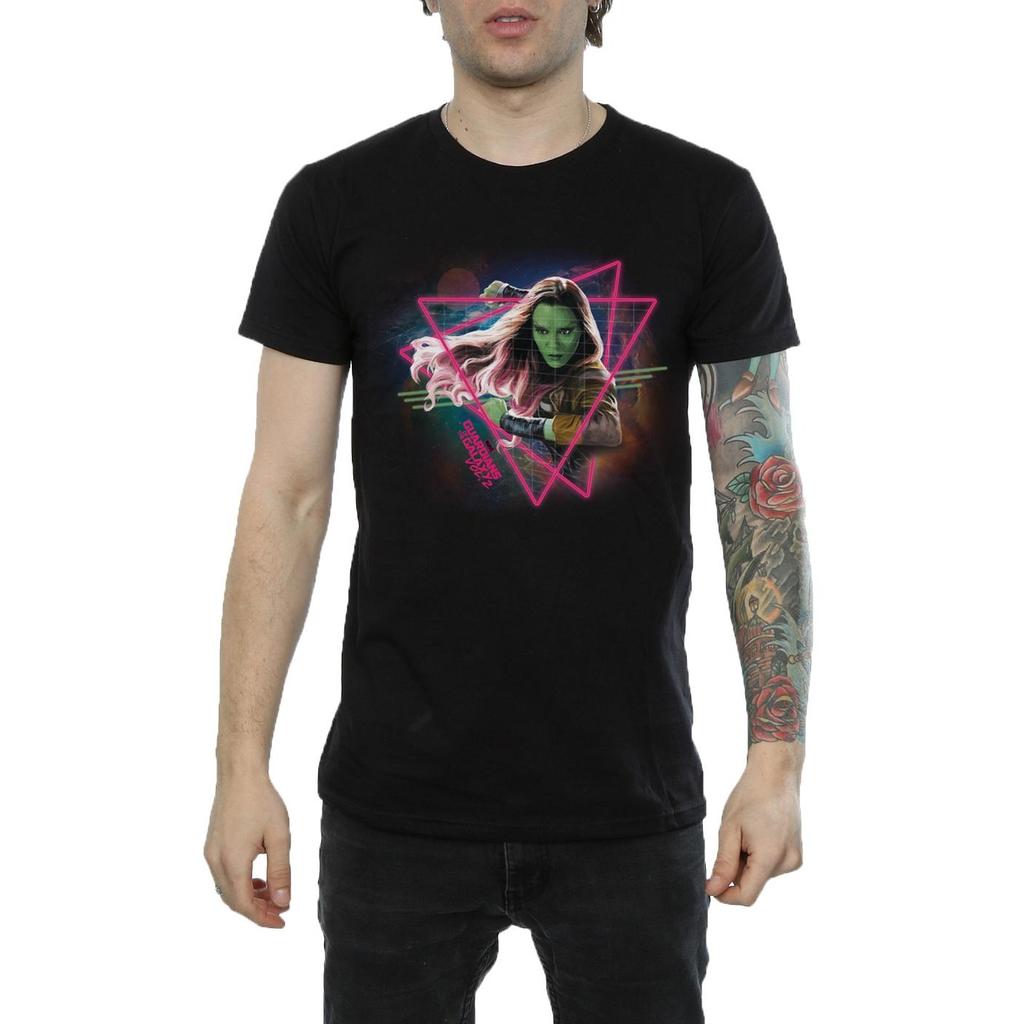 Marvel Mens Guardians Of The Galaxy Neon Gamora T-Shirt