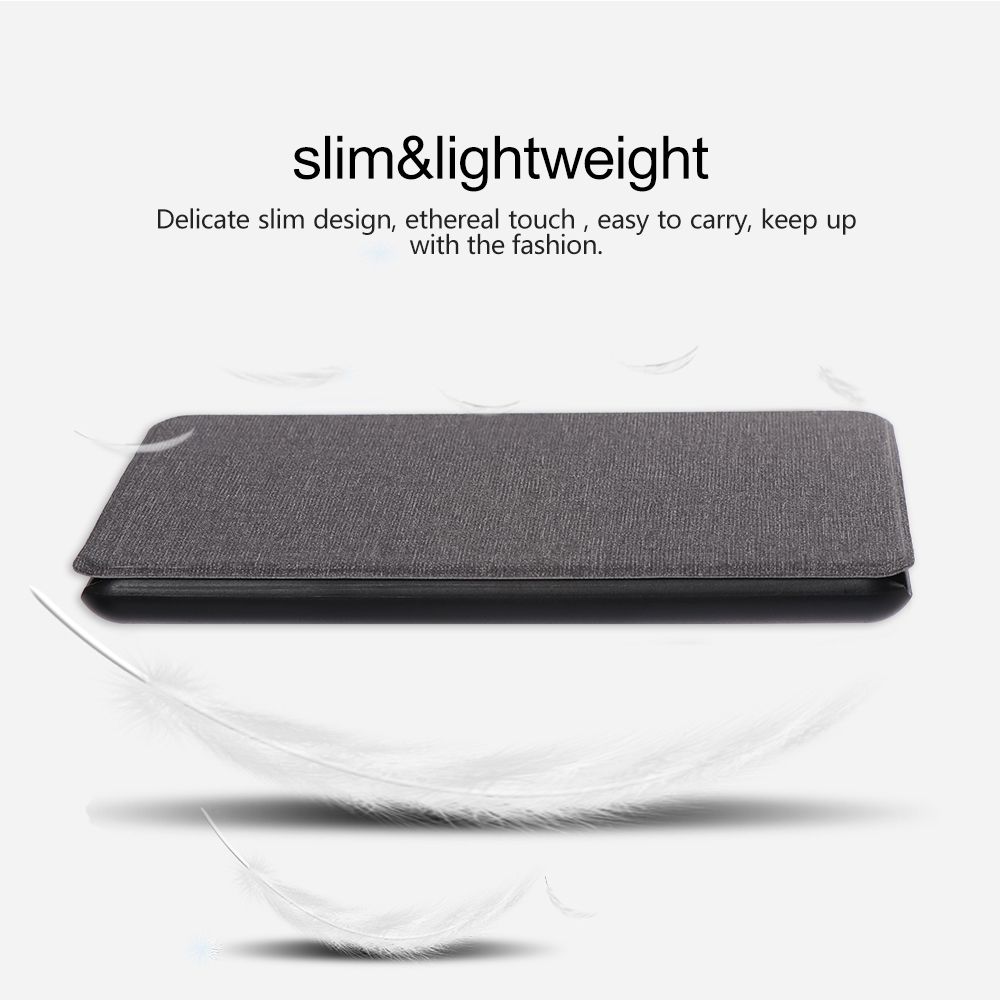 Fashion Auto Wake/Sleep Fabric Texture Smart Case Protective Shell PU Leather Magnetic Cover