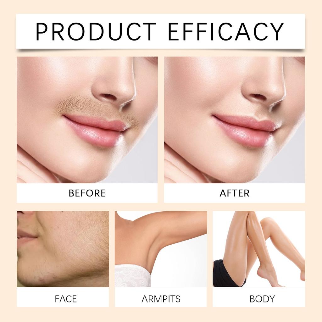 Крем для удаления волос на лице, удаление волос на верхней губе, успокаивающий крем для удаления волос на лице и теле, безболезненный, эффективный крем для удаления волос на лице