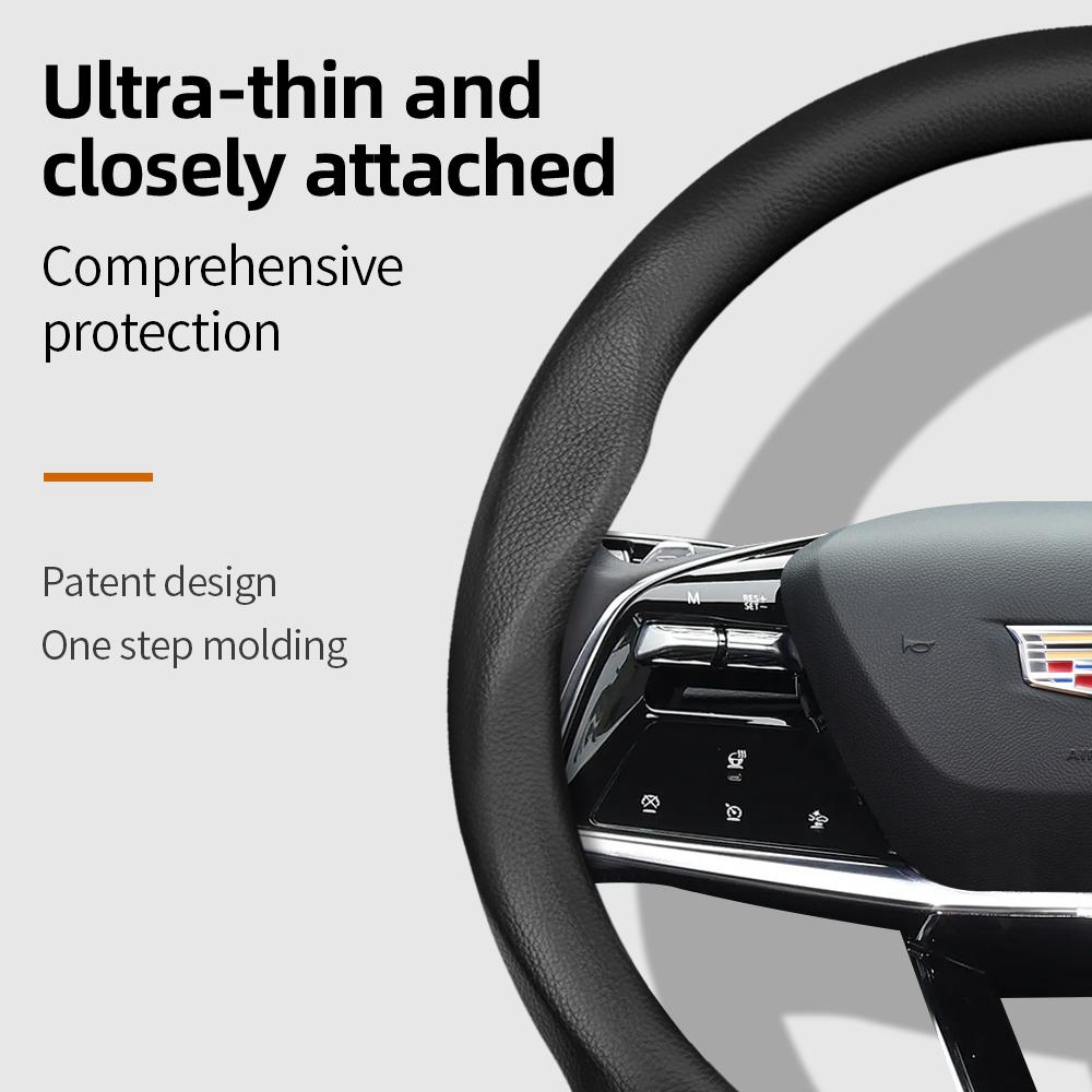 Suitable for Cadillac Ultra-Thin Breathable Leather Steering Wheel Cover Suitable for Cts 2013 Ct4 Carbon Interior Ct5 Xt5 Xt4 Xt6 Escalade Srx X