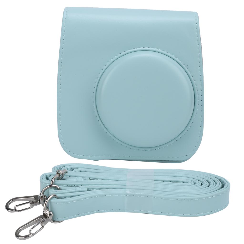 PU Leather Mini Camera Protective Case with Adjustable Shoulder Strap for Instax Mini 7+