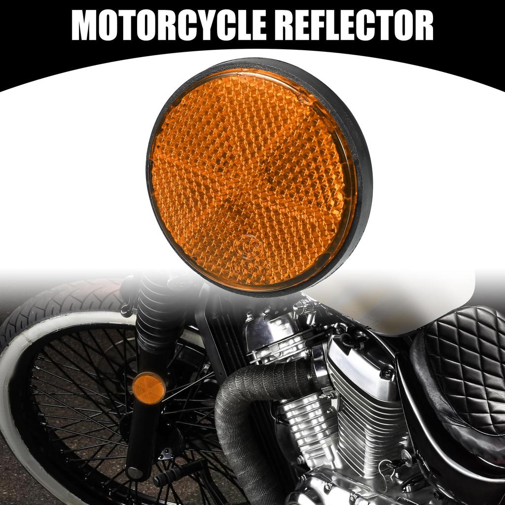 Набор из 6 универсальных отражателей Partuto 55x8 мм - Круглые оранжевые отражатели безопасности для мотоциклов для