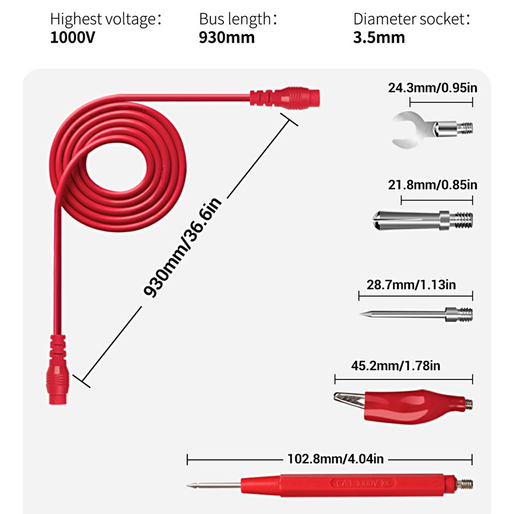 16Pcs Multifunctional Digital Test Lead Set Super Sharp Tips Silicone Test Lines Electronic Test