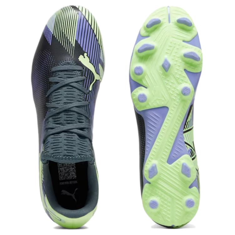 Puma Future Play 7 FG AG Пакет Lights Out Унисекс Кроссовки Черный Серый-Небо Электро-Фиолетовый 107939-03