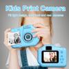 Детская камера с печатью, совместимая с HD, цифровая игрушка-зеркалка с двумя камерами, селфи