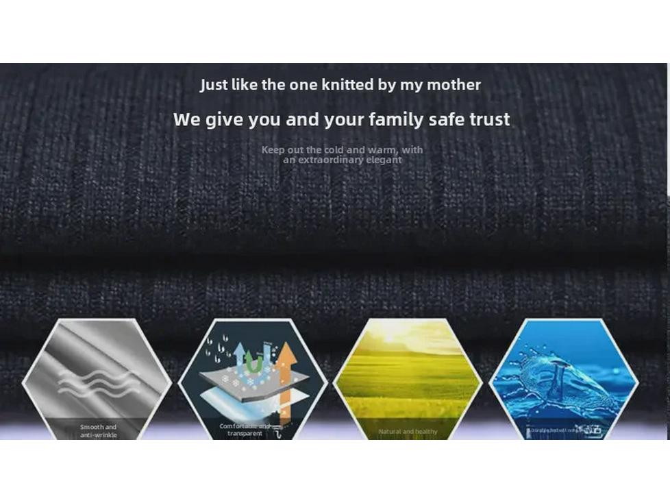 Мужской японский ретро свитер толстой вязки с круглым вырезом