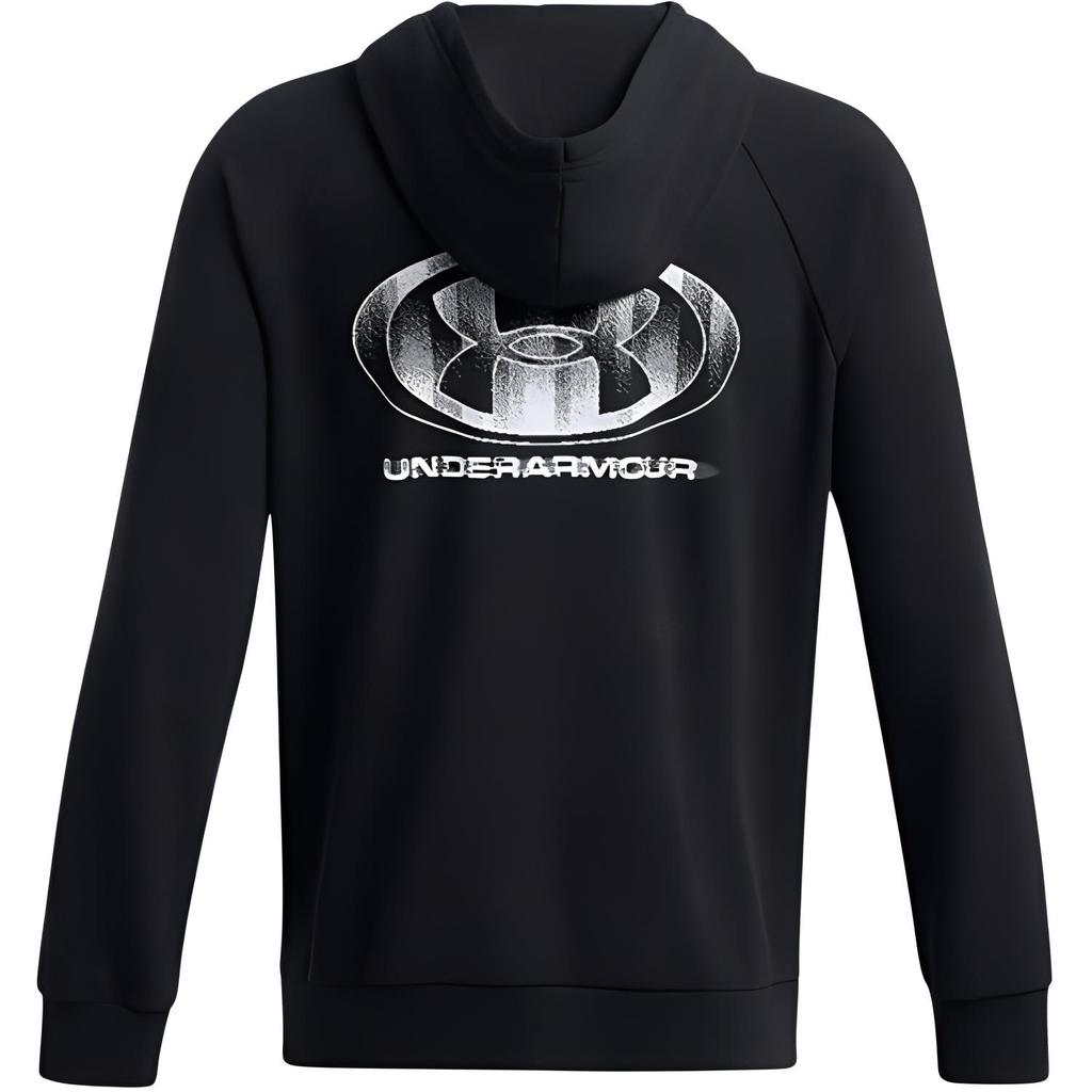 Under Armour Rival флисовая свободная мягкая удобная толстовка с капюшоном мужские толстовки черные белые 1389428-001