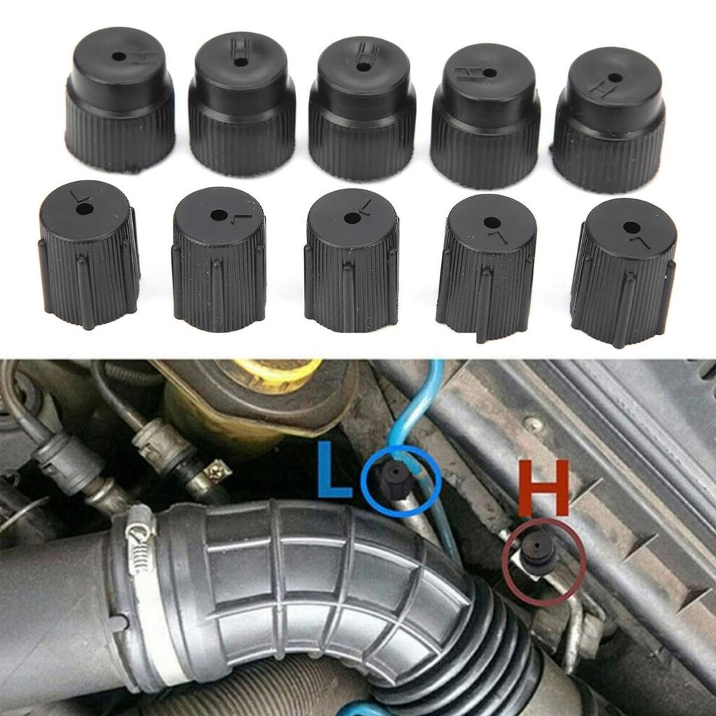 10Pcs R134a 13mm 16mm AC System Charging Port Caps Automotive Accessories AC System Charging Port Caps AC System Caps