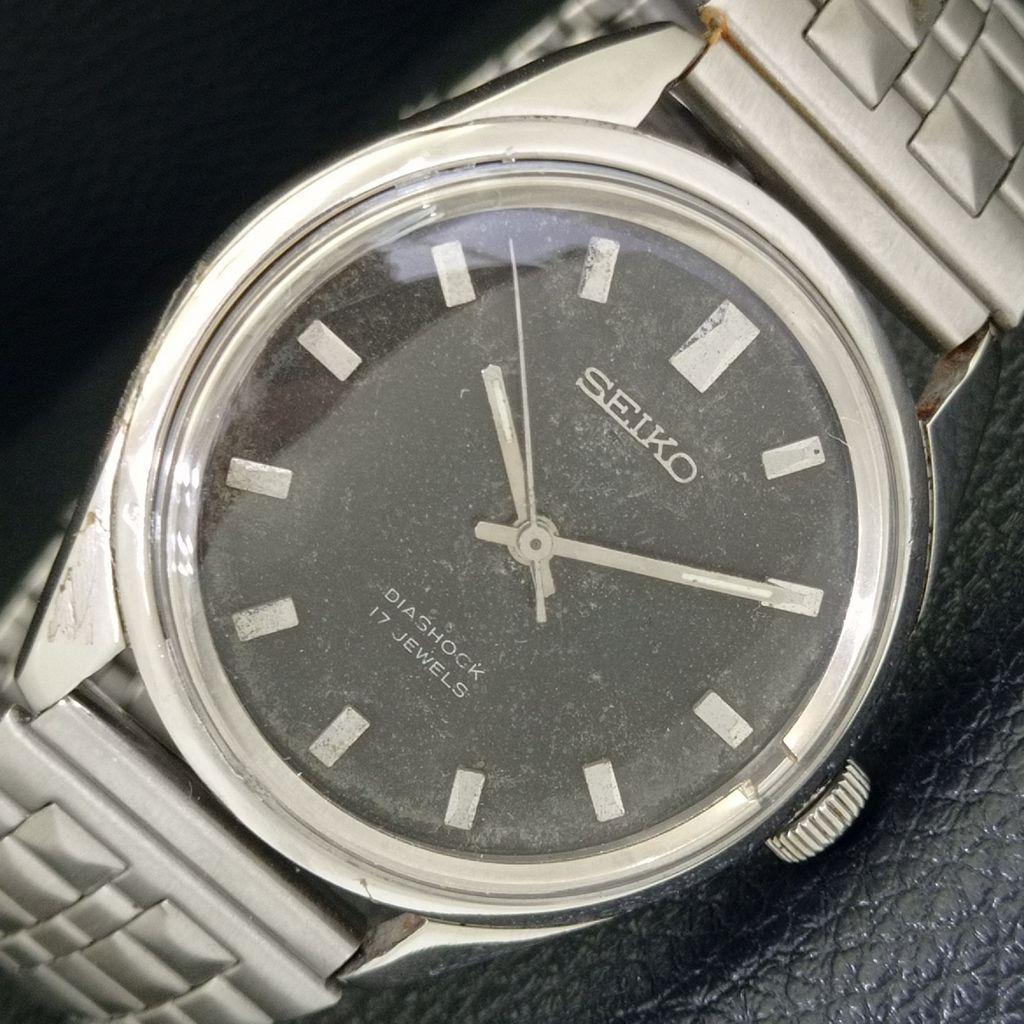 GENUINE VINTAGE SEIKO HAND-WINDING 66B JAPAN MENS ORIGINAL DIAL WATCH A702301-5 R124-a702301