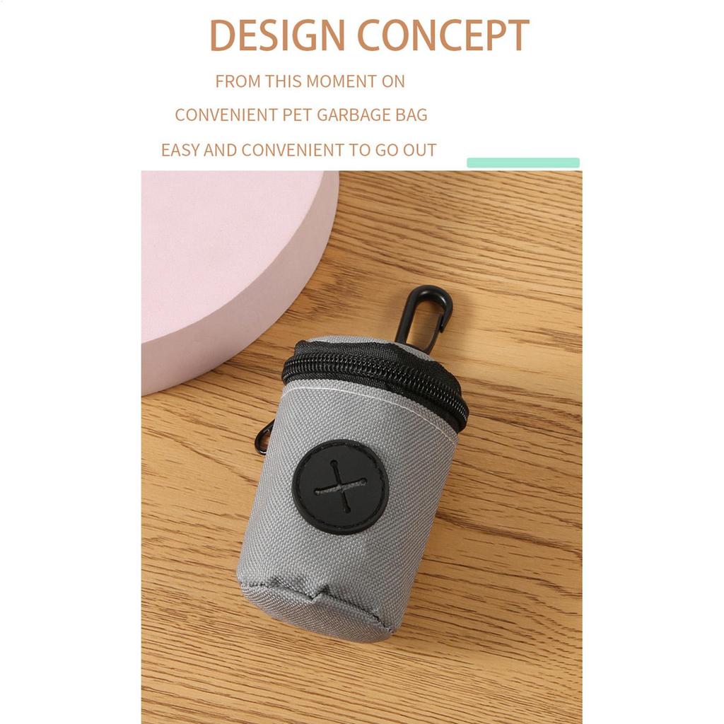 Dog Poop Bag Dispenser Zipper Container Holder Small Pouch tow rope Clip Accessory For Pet Puppy Small Medium Large Breed Home