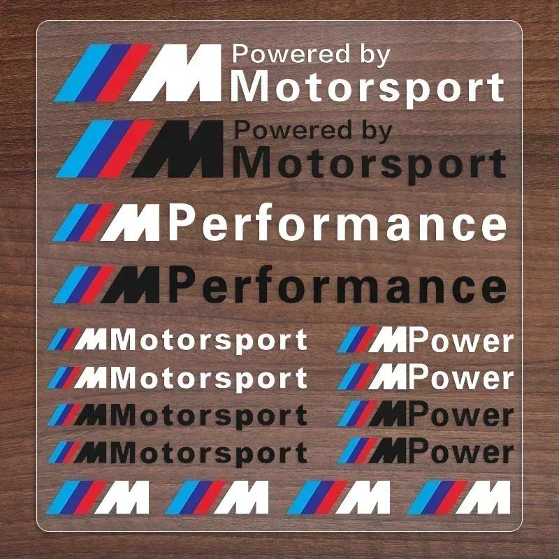 KXMHU1 Car Sticker Hot 2026 New 2025 For BMW M X3 X5 X6 1set Car Badge Sticker Car Decoration Decal For Bmw M Performance Power X1 X3