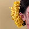 Fashion Sweet Beach Floral Hair Claw Delicate Acrylic Vacation Style Shark Clip Super Fairy Solid color Elegant Hair Clip Women