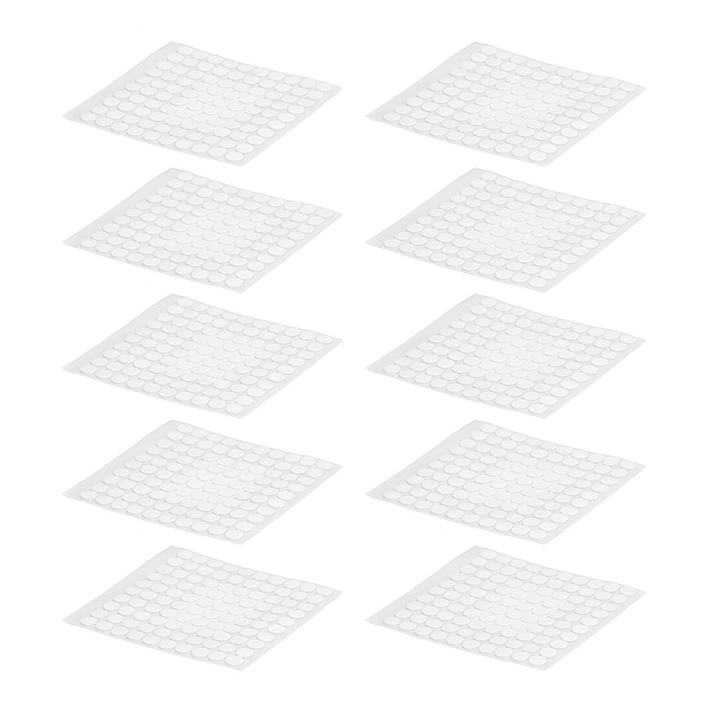 10 листов круглых пенопластовых точек с клеевым слоем, 1000 шт., белые, для рукоделия, двухсторонний скотч, диаметр 10 мм