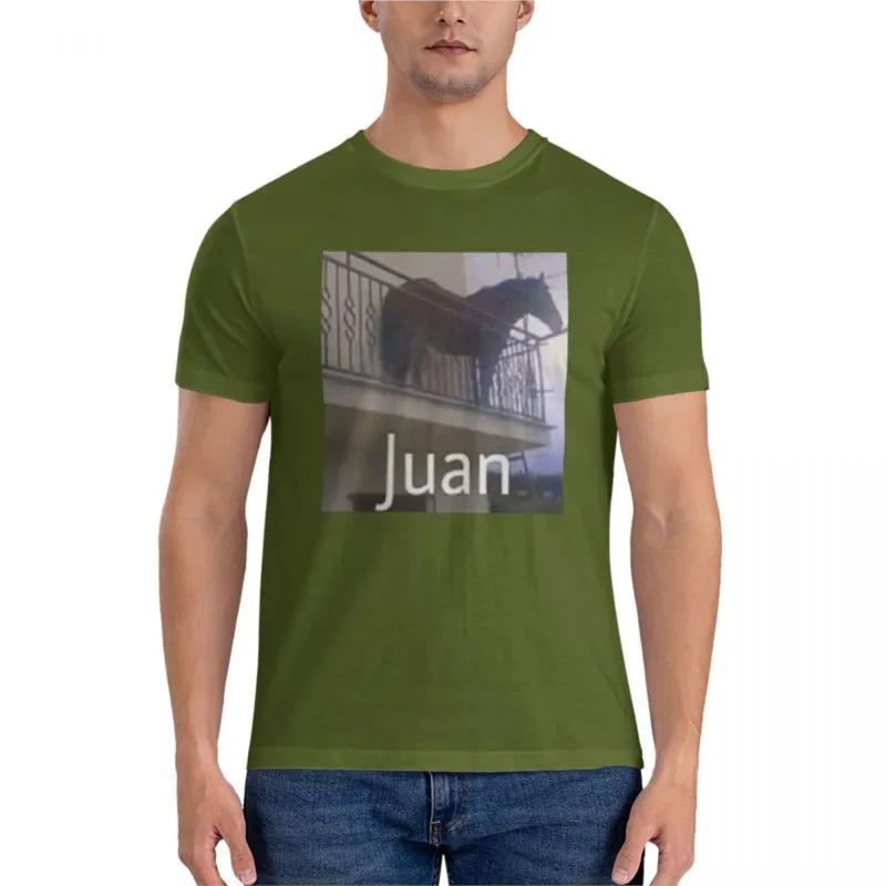 summer fashion t-shirt Juan horse on balcony Graphic T-Shirt graphic t shirts t shirts for cotton
