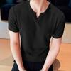 Мужская футболка с V-образным вырезом, однотонная повседневная футболка, летний свитер с короткими рукавами для повседневных выходов, занятий спортом дома, уличной одежды