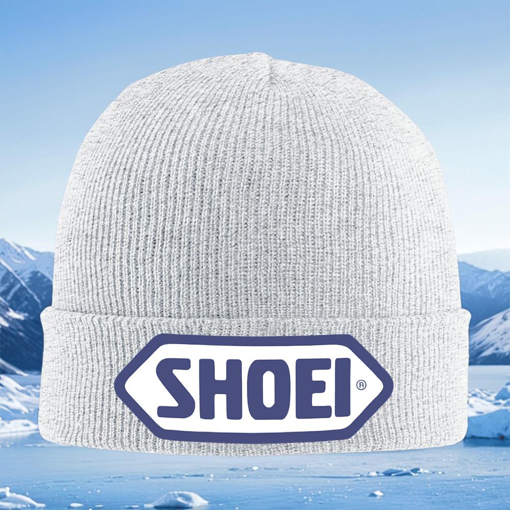 SHOEI логотип шлема для мотоцикла Дизайн Мужчины Женщины Унисекс Вязаная Шапка Бини Шапка-колпак Зимняя Теплая Рождественская Уличная Велосипед
