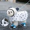 Waterproof Dog Raincoat Adjustable Poncho Cute Rainwear Hood  Teddy