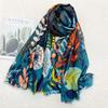 Linen Cotton Scarf: Dandelion Pattern, Versatile Women's Sunscreen Shawl for Spring and Autumn Travel