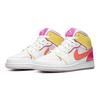 Детские кроссовки Air Jordan 1 Mid SE GS Edge Glow White Hyper-Crimson Pink-Blast CV4611-100