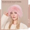 Women's Wool Fisherman Hat - Imitation Fox Fur, Thick & Warm with Ear Protection for Autumn/Winter.