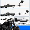 Universal Black Motorcycle Aluminum Rearview Side Mirrors 7/8" Bar End For Cafe Racer Bobber Cruiser Scooter