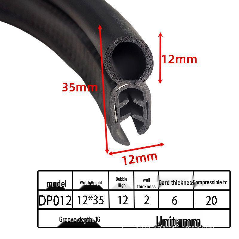 U-образные уплотнительные ленты из вспененной резины для шкафов и автомобильных дверей