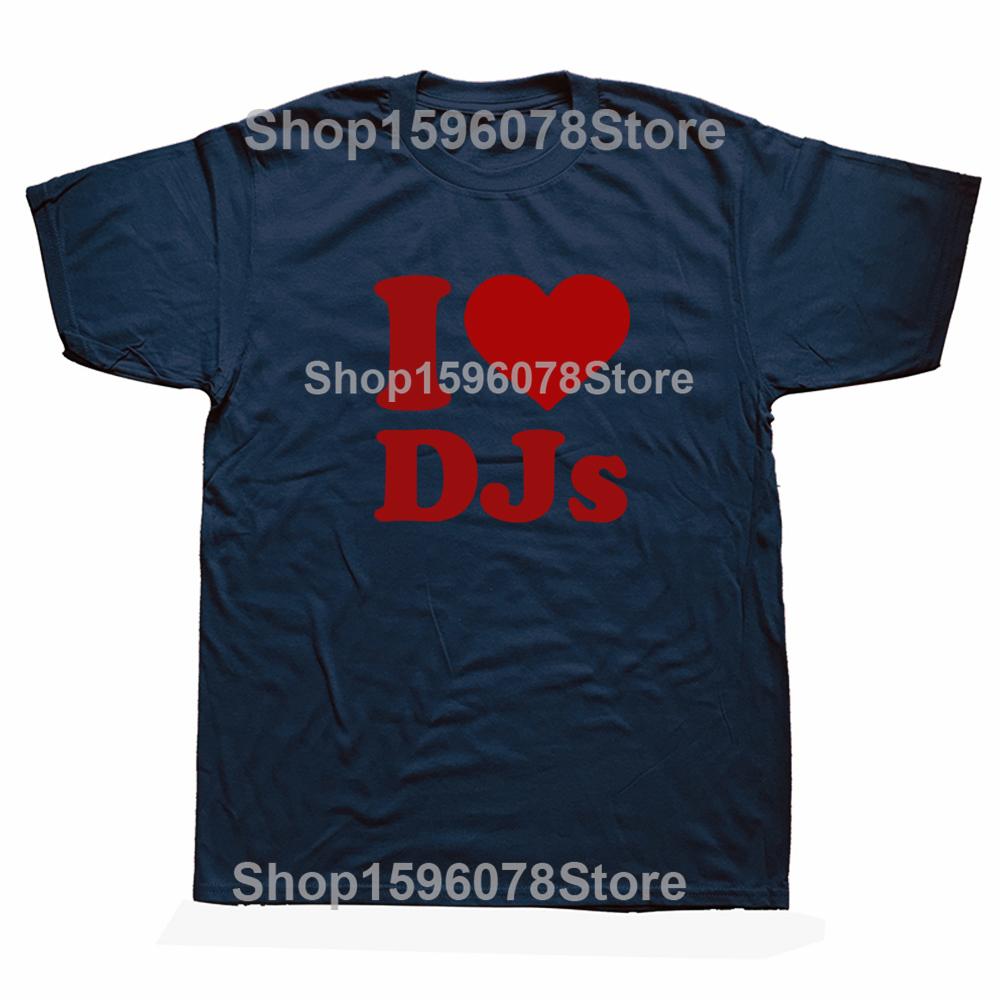 Never Underestimate An Old Man Loves DJ Turntable T Shirt Streetwear Music Techno Club Headphone Birthday Short Sleeve T-shirts
