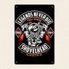 Shovelhead Legendz 1965 Металлическое настенное искусство Красное пламя Декор гаража Легенды никогда не умирают Табличка