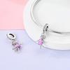 Розовые кулоны танцовщицы Plata R Оригинальные бусины Подходят для браслетов Originalcharms Бусины Ювелирные изделия Подарки для женщин