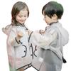Children Waterproof Rain Poncho Raincoat, Kids Hooded Transparent Protective Cover Rainwear