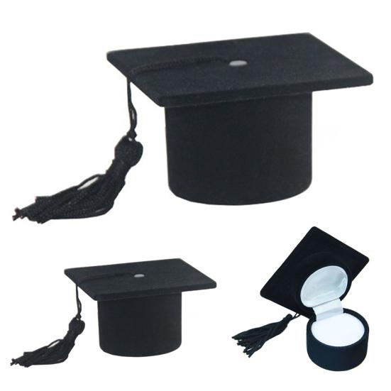 Коробочка для колец Изысканная форма Износостойкий фланель Коробка для хранения ювелирных изделий Органайзер для колец Футляр Подарки на выпускной для дома