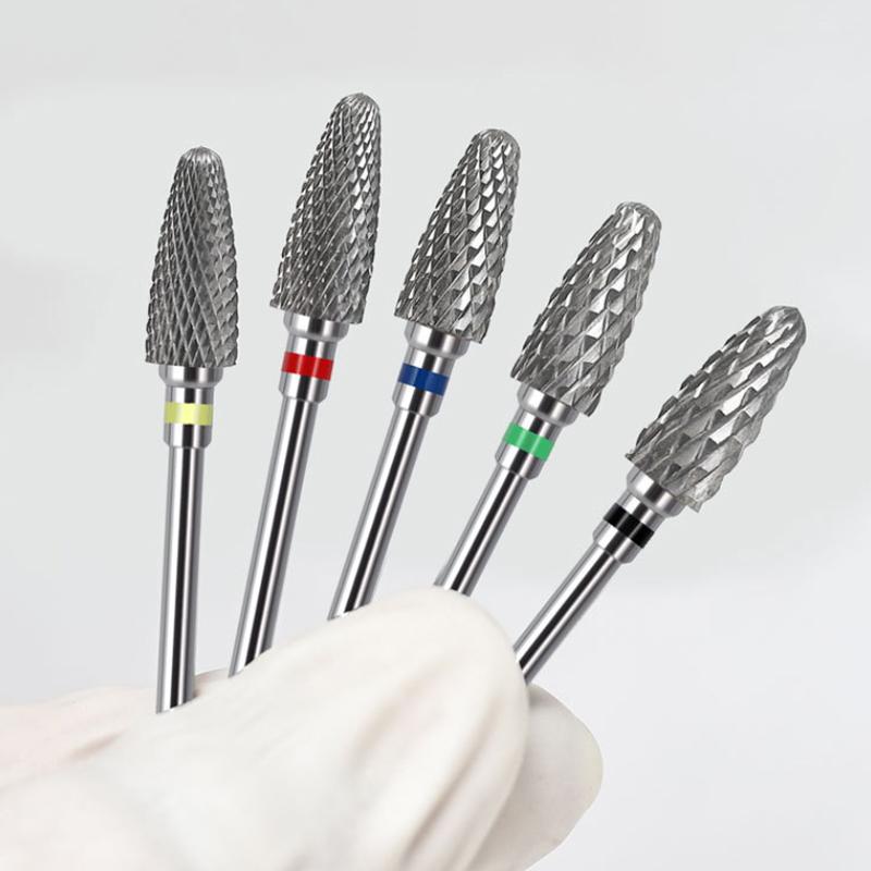 Аппарат для сверления ногтей из вольфрамовой стали, наборы пилок для ногтей, электрическая фреза для маникюра, сверла для снятия заусенцев, инструменты для педикюра