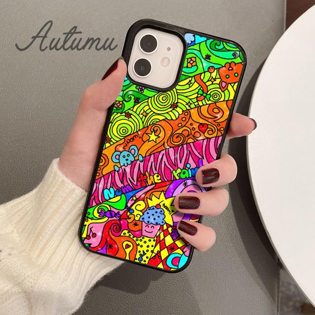 Чехол для телефона с психоделическим триповым абстрактным искусством для iPhone 11 12 13 14 Pro Max mini XR XS SE 2020 7 8 Plus Galaxy S21 S22