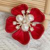 Cufflink Rhinestones Imitation Pearls Pistil Flower Shape Button Covers Clip-On Installation Sparkling Decorative