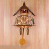 Forest Tower Wood Pendulum Vintage Clocks Vintage 3D Chiming Clock Wood Wall Clock Home