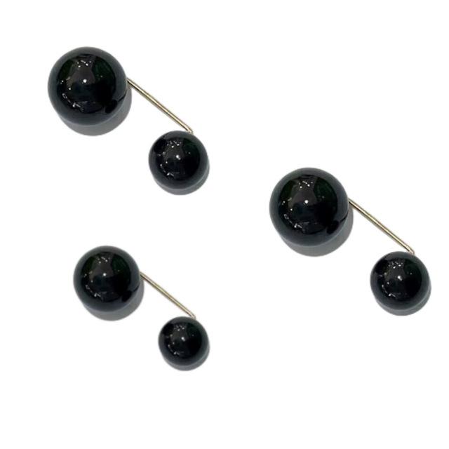 3Pcs/Set Double Pearl Brooch Pins Anti-fade Exquisite Elegant Brooches for Women Sweater Cardigan Clip Coat Summer Dress Jewelry