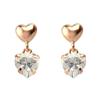 Bloom K10 Pink Gold Cubic Zirconia Heart Earrings (0231-3627-0017-0000)