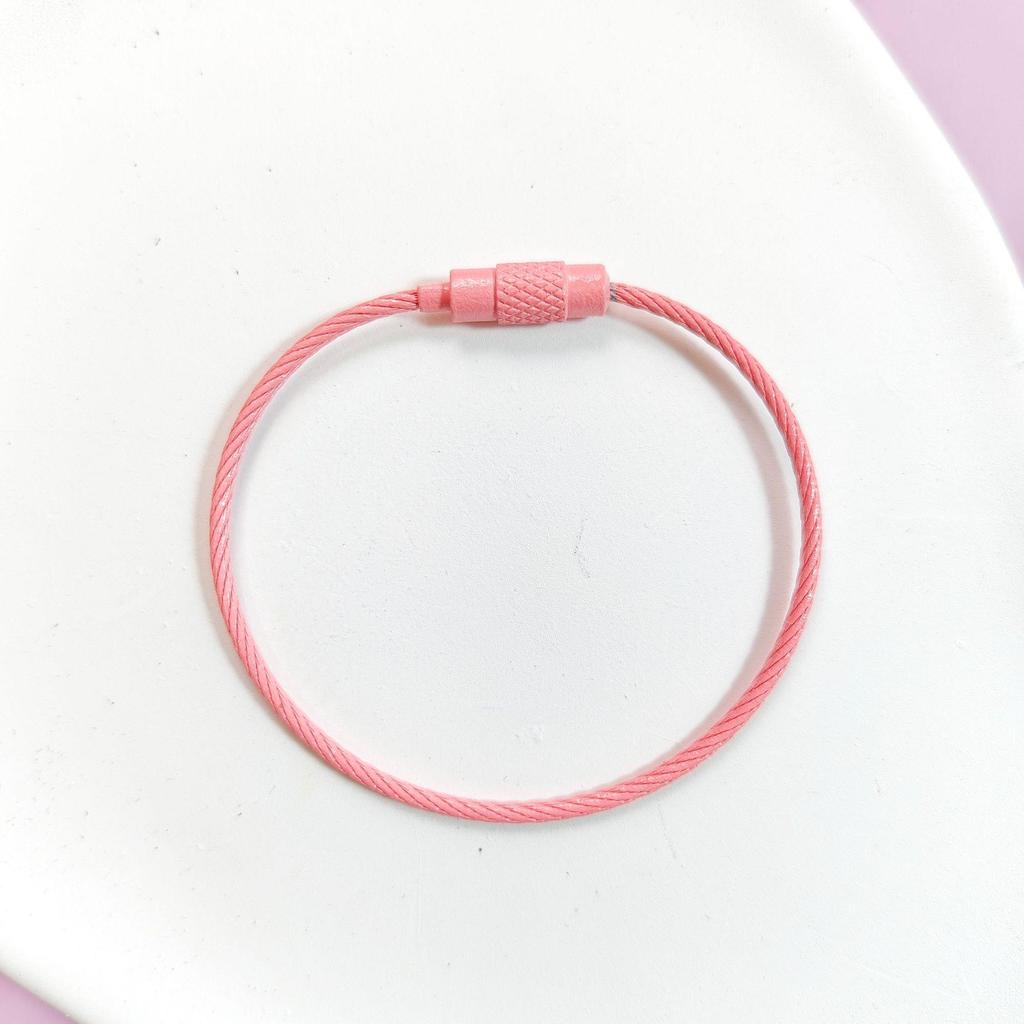 Candy Color Steel Wire Keychain Ring for DIY Jewelry Accessories