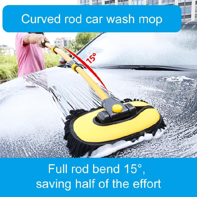 15 Degree Bend Car Cleaning Brush Car Wash Brush Chenilles Broom Telescoping Long Handle Cleaning Mop Brush
