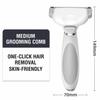 Pet Deshedding Brush One Hand Grooming Comb for Dogs Cats Shedding Hair Removal Undercoat Grooming Tool