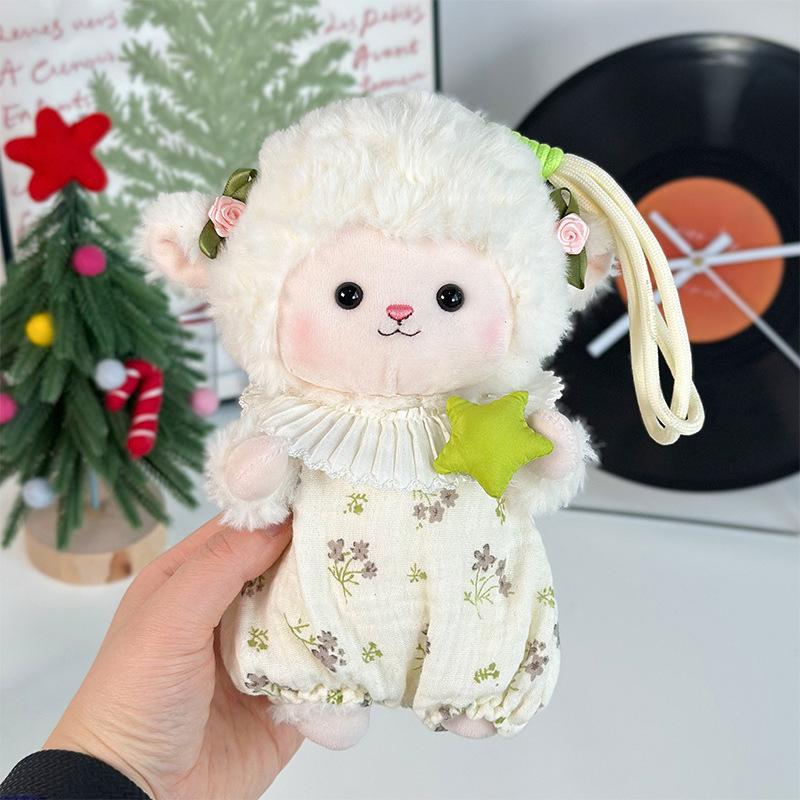 Милая спящая овечка Плюшевая игрушка Успокаивающая кукла для сна детей Мини-овечка Мягкая игрушка