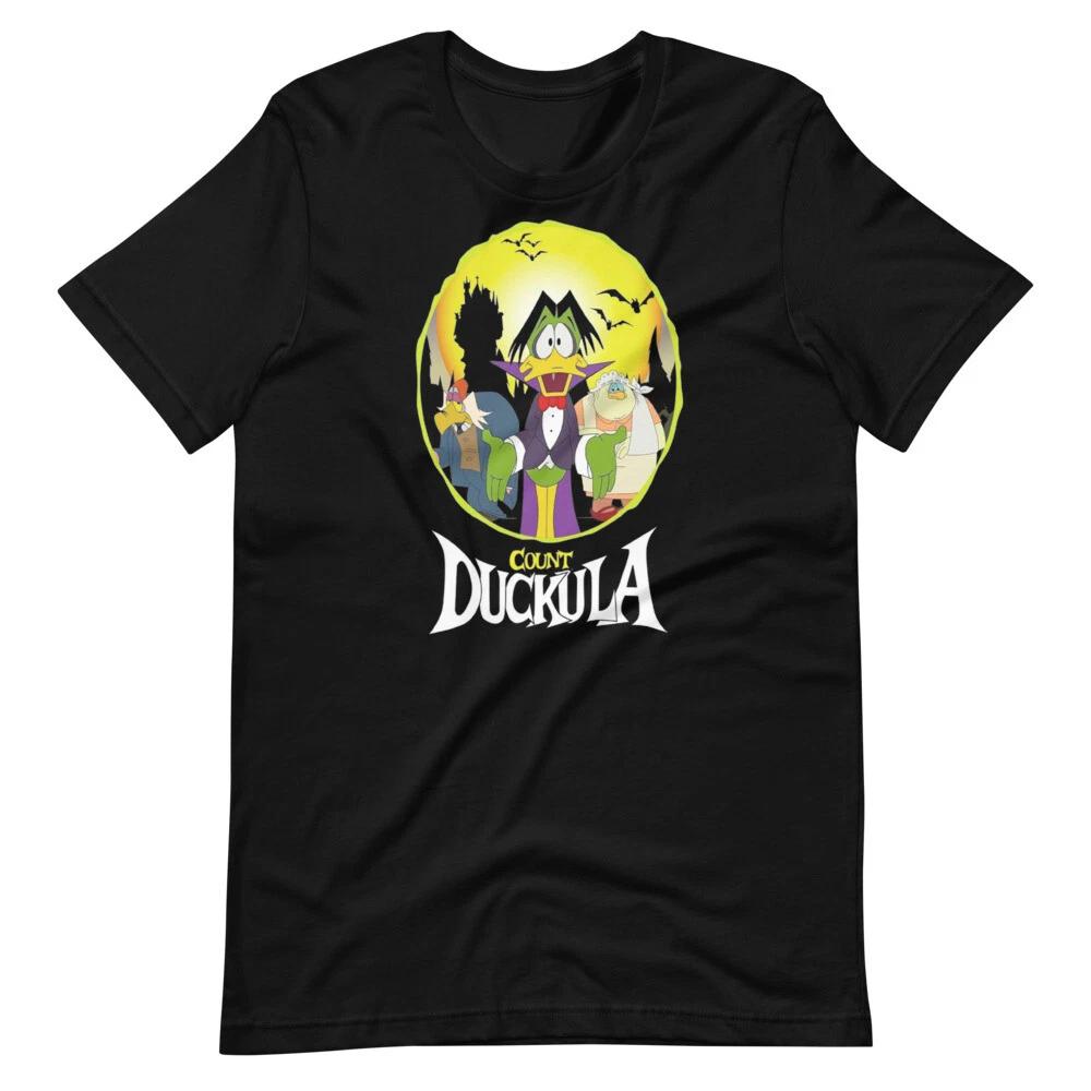 COUNT DUCKULA Black Graphic Tee Short-Sleeve Unisex T-Shirt