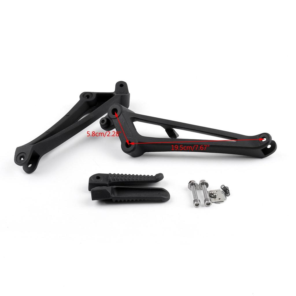 Rear Passenger Foot Pegs Footrest Brackets For YAMAHA 2009-2011 YZF R1
