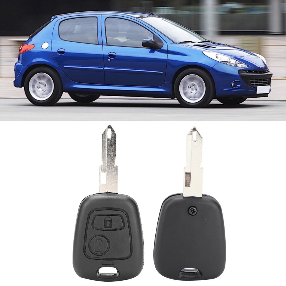 2 Buttons Key Shell Car Key Case Cover Replacement Accessory Fit for Peugeot 206 306 307