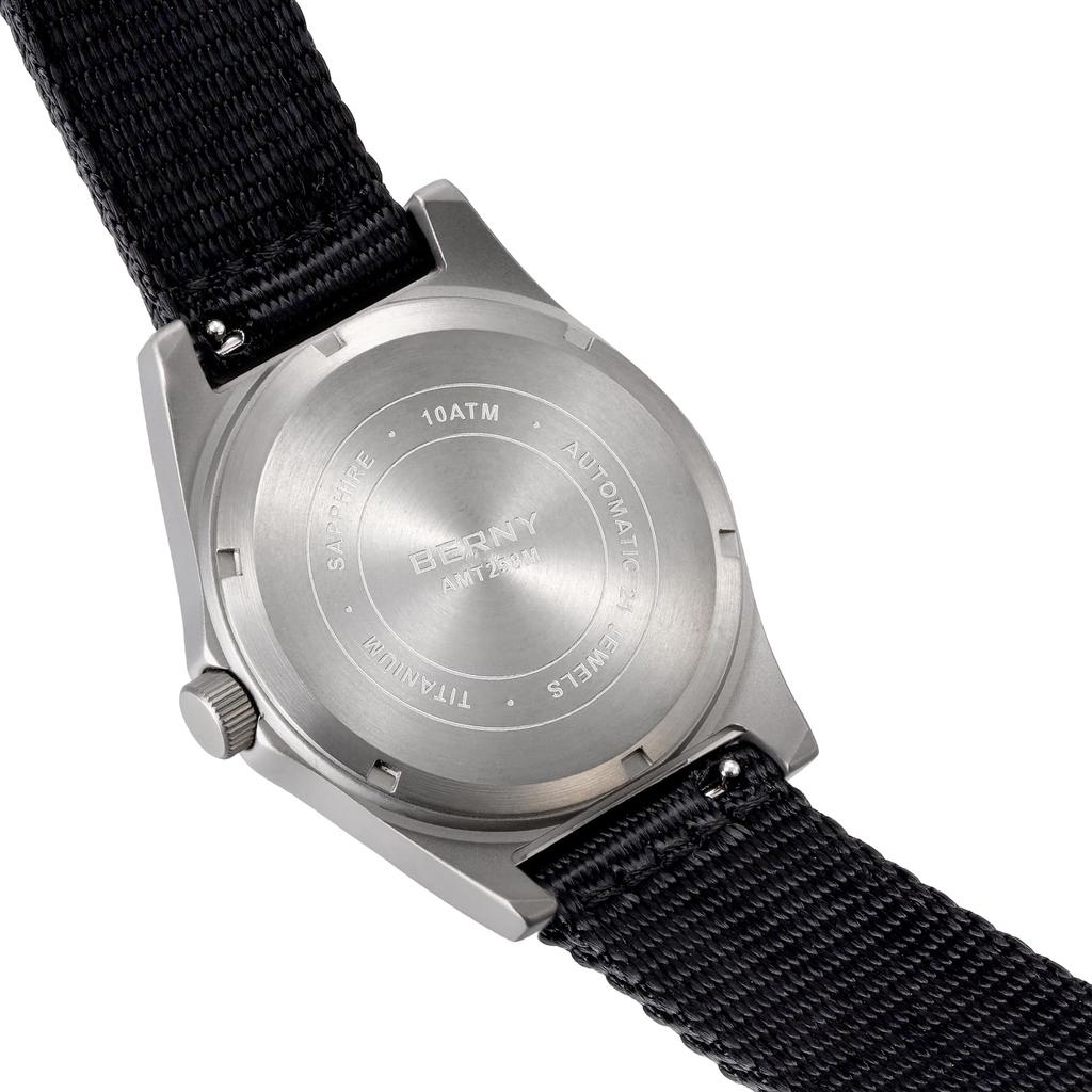 Часы BERNY Titanium, механические, автоматические, железнодорожные, водонепроницаемые, с календарем, дополненной реальностью, сапфировое стекло