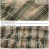 Retro resurgence niche tide cool atmosphere plaid short-sleeved shirt hot diamond mesh design men's casual shirt