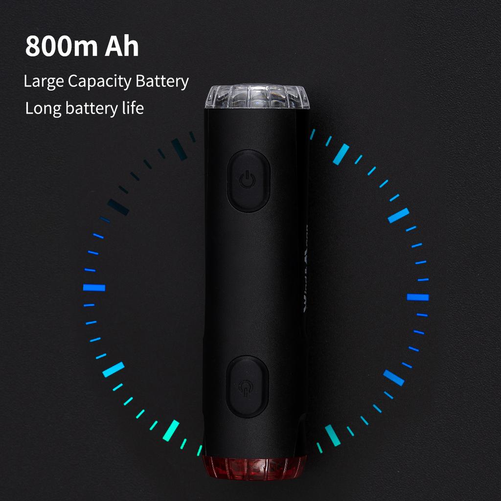 Фонарь для велосипедного шлема 2 в 1, фара для велосипедного шлема, задний фонарь, переднее и заднее освещение для велосипеда, перезаряжаемый, предупреждение на 360 °, IP66, водонепроницаемый, поворотный через USB